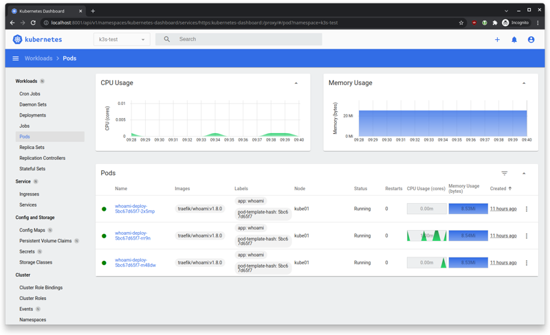 k8s dashboard