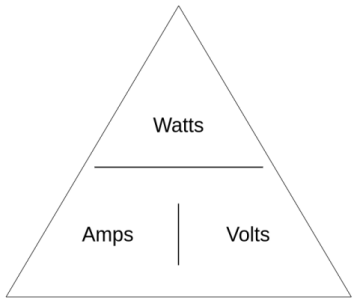 watts amps volts triangle