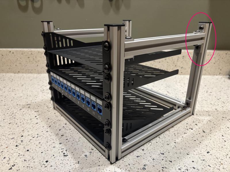 mini-rack assembled