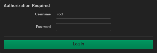 openwrt login page