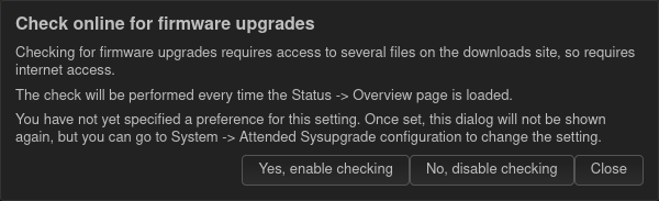 openwrt check for update