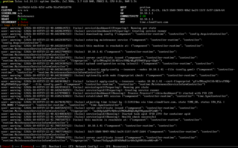talos maintenance mode